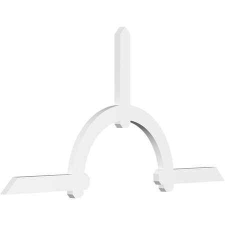 Ekena Millwork Ericson Architectural Grade PVC Gable Bracket, 84"W x 42"H x 2"D x 4"F, 12/12 Pitch GBP084X42X0204ERI00